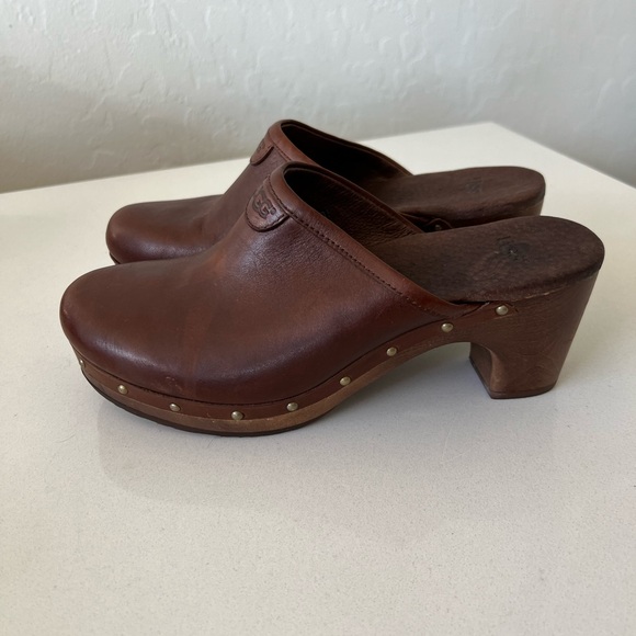 Ugg Chocolate Abbie Clogs Size 7 - Picture 1 of 12